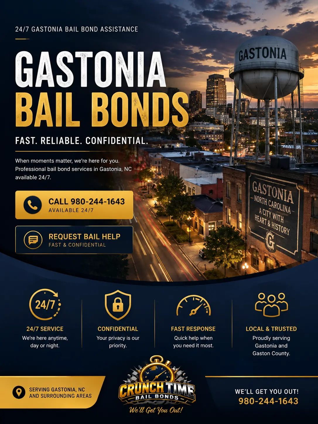 Bail Bonds in Gastonia, NC — 24/7 Help When You Need It