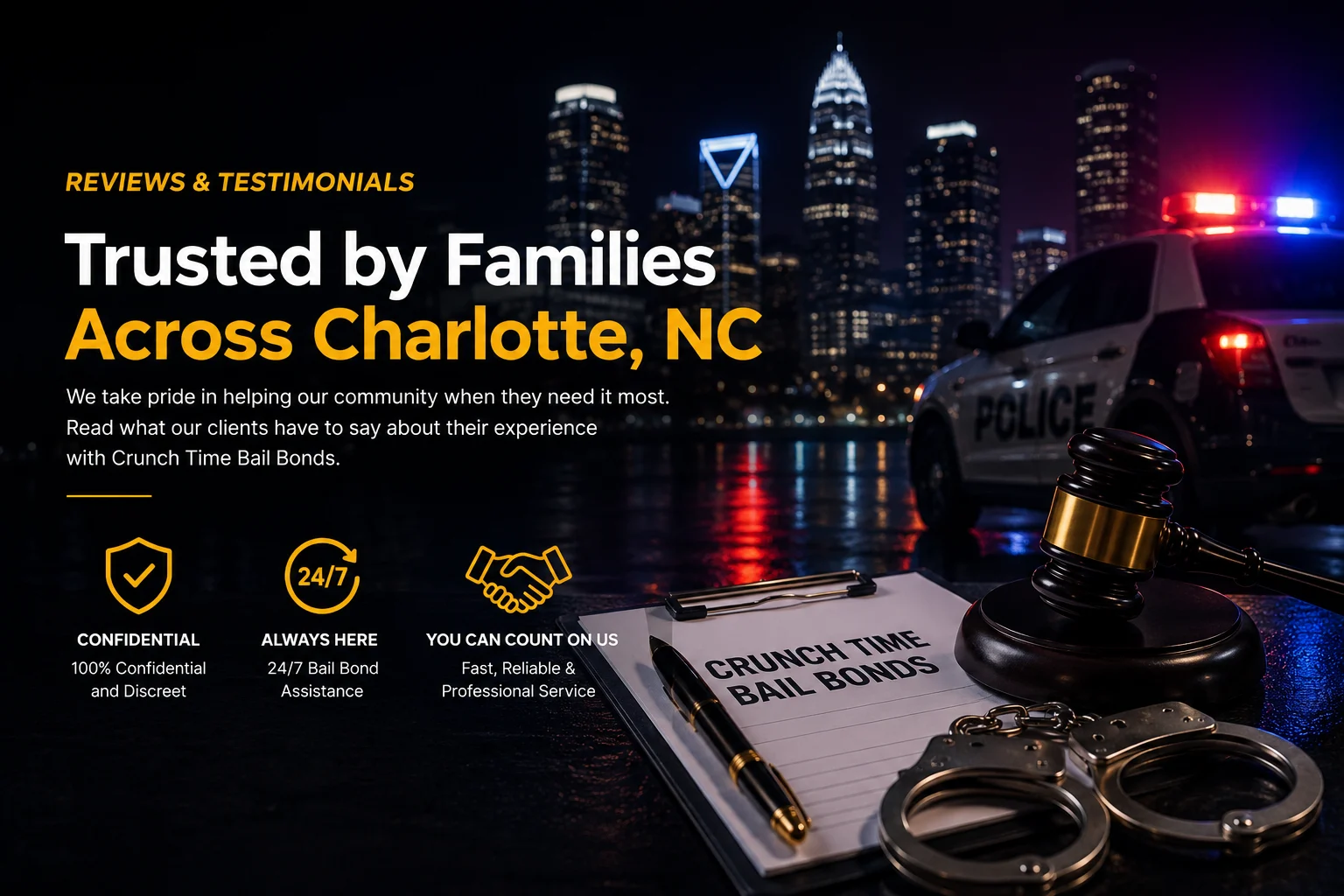 Crunch Time Bail Bonds Reviews and Testimonials in Charlotte NC